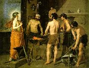 VELAZQUEZ, Diego Rodriguez de Silva y The Forge of Vulcan we oil painting on canvas
